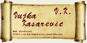 Vujka Kašarević vizit kartica